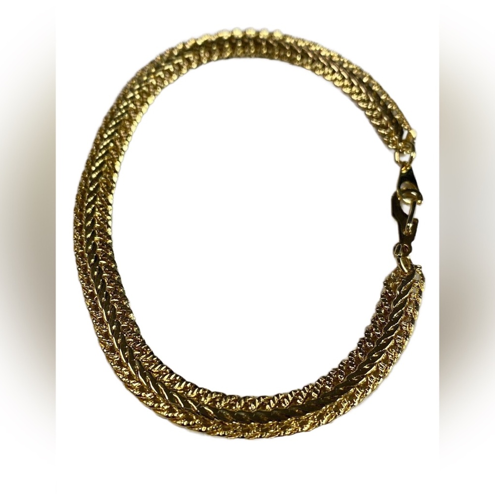 Shiny Gold Plated Copper Chain Bracelet